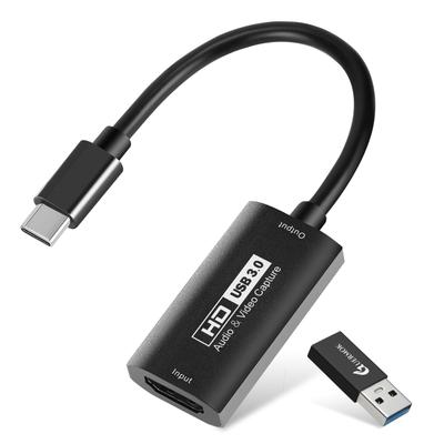 GUERMOK Capture Board, Switch Compatible, USB 3.0 HDMI To USB-C Video Capture, 4K Input, 1080P 60fps Recording, for Gameplay and Live Streaming, PS4/P