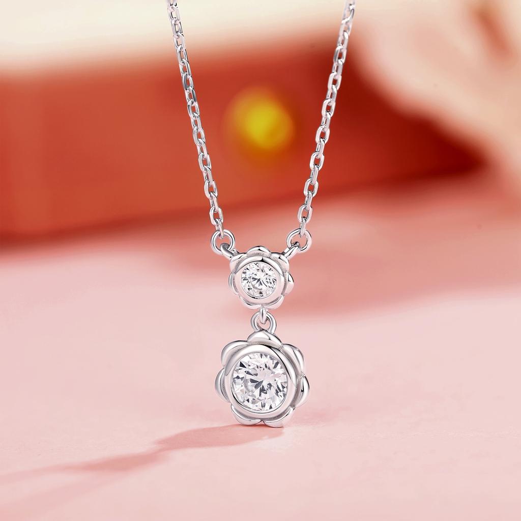 Colar com Pingente de Estrela Sol Tassel em Prata de Lei 925 Corrente Leve de Luxo para Clavícula Acessórios Colar de Prata