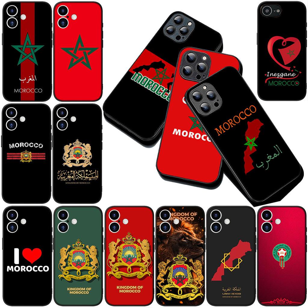 Cover per Telefono con Bandiera del Marocco per Apple iPhone 17 14 15 16 Plus Pro Max 16E ProMax + 16Plus 14+ 16+ Custodia Protettiva