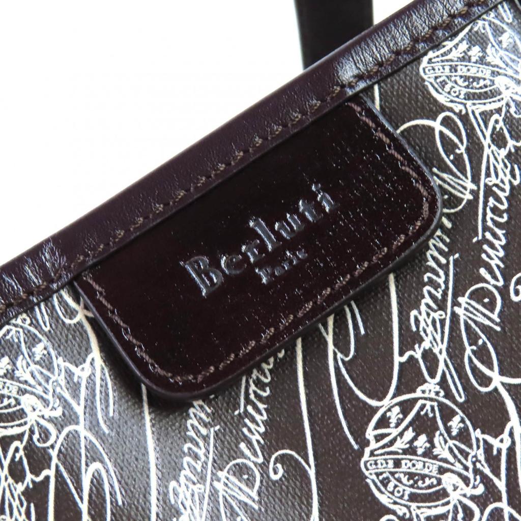 Excellent Berluti Tote Bag Cava de Voyage Toile Malbeuf Tote Bag Dark brown mens Used
