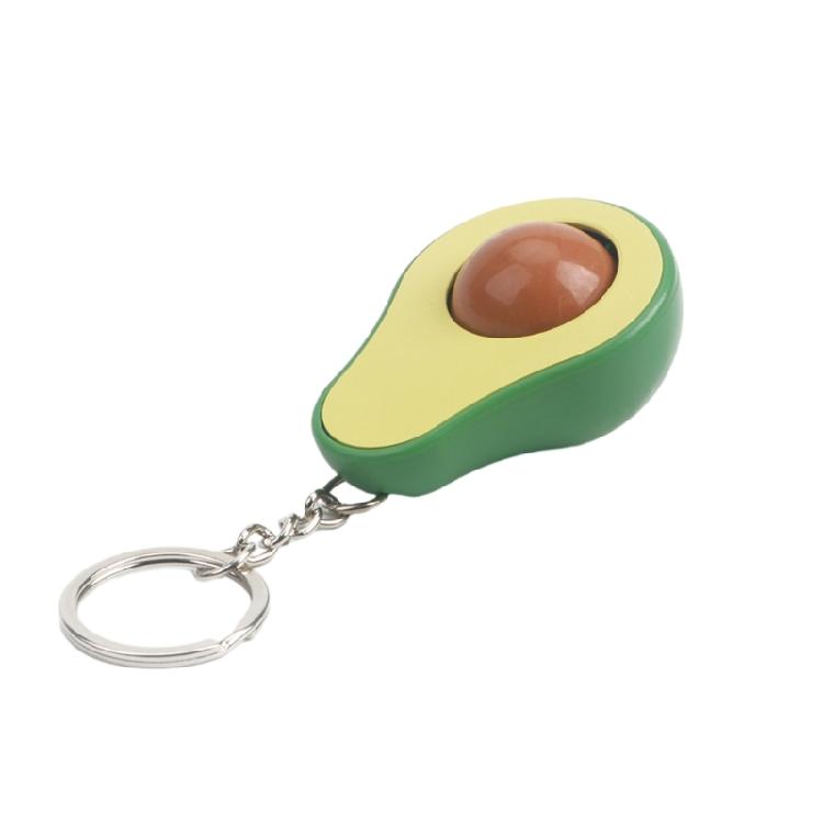 Avocado Stress Relief Keychain Cute Avocado Keyring Fruit Shape Keychain Fun Avocado Toy Key Holder Plastic Texture 1