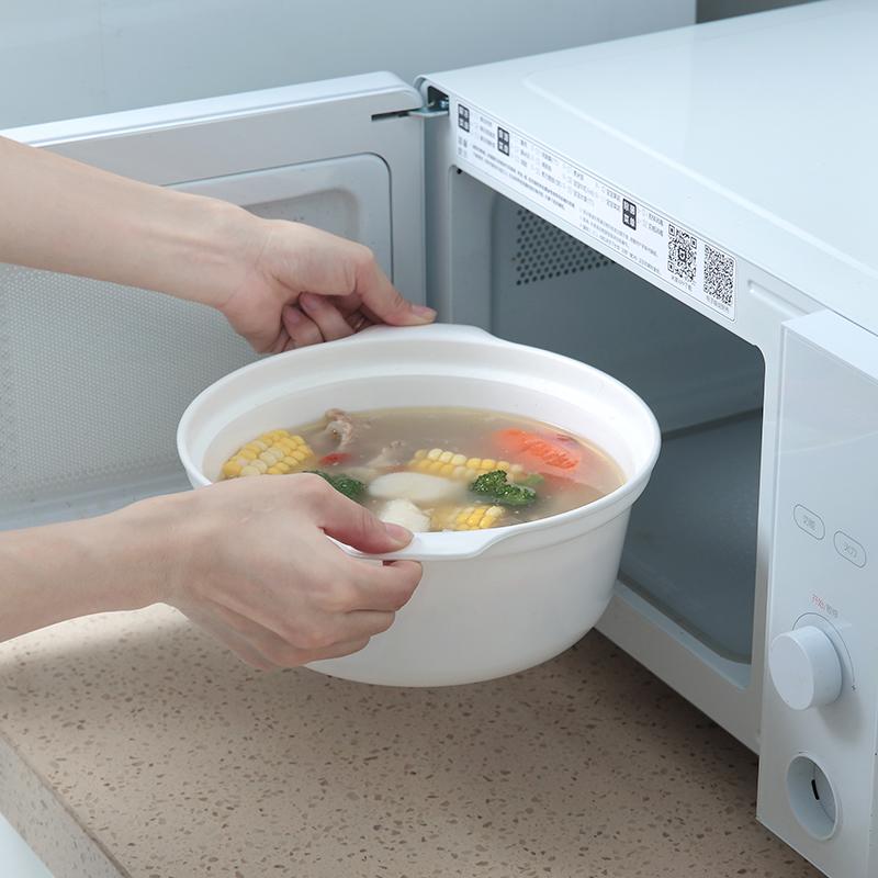 Microwave Oven Special Box Heated Soup Pot RiceSteamed Hot SteamedBuns with Lid Eco-friendly FoodGrade KitchenTool