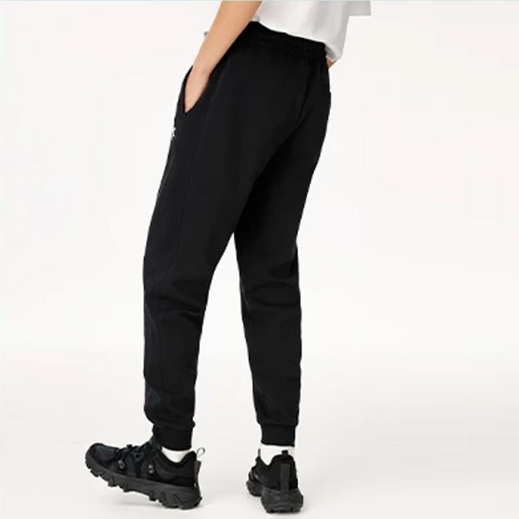 Li Ning Sports Lifestyle Solid Color Elastic Waist Elastic Cuff Knitted Sports Pants Men Pants Black AYKS283-1