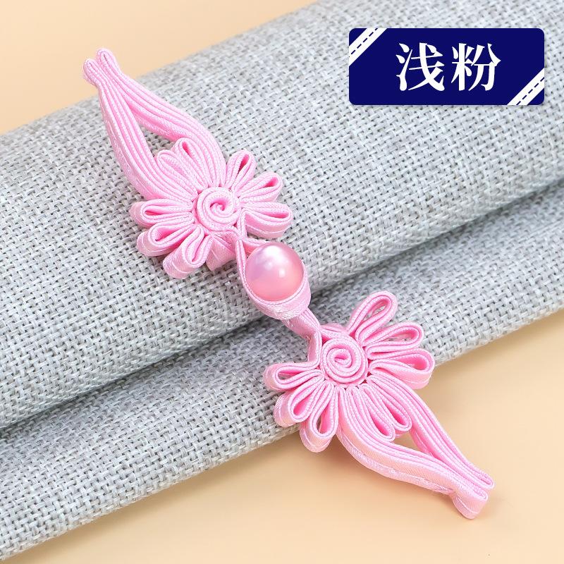 5 Pair Chinese Bowknot Buttons Satins Fabric Closures Button DIY Craft for Cheongsam Chinese