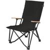 Outdoor chair Snow Peak camping folding portable picnic supplies beach fishing stool table (high back black)