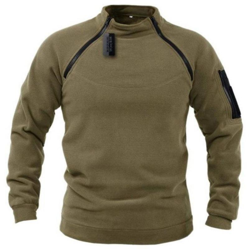 Pánská mikina se stojáčkem, svetr, pulovr, outdoorová, teplá, taktická, základní vrstva