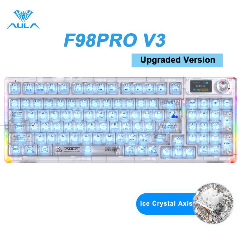 AULA F98PRO Wireless Mechanical Keyboard Transparent