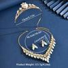 Crown Tiara Necklace Earrings Vintage Atmospheric Rhinestones Birthday Crown Hair Accessories Bridal Wedding Dress Three-Piece Set
