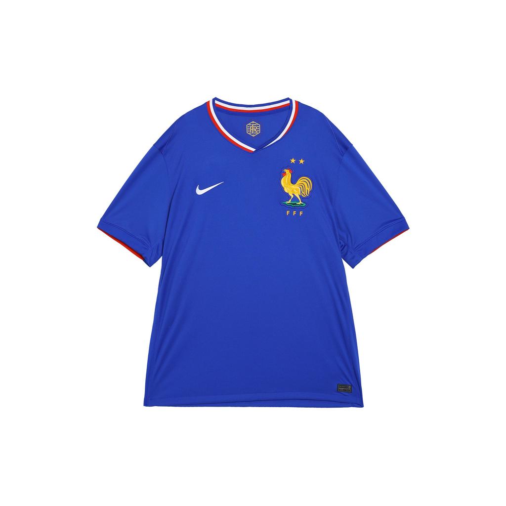 Nike Logo Striped V-Neck Short Sleeve Soccer Jersey Men Tops Blue FJ1259-452