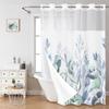 Handun Botanical Floral Polyester Shower Curtain