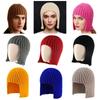Hot Girl Wig Knitted Hat for Women, Autumn and Winter Warm Ear Protection Headwrap Hat, Fashionable Shopping Style Woolen Hat