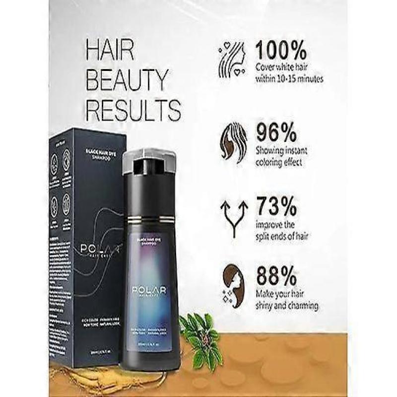 Shampoo Colorante per Capelli, Shampoo Colorante Polare, Shampoo Colorante Istantaneo Polar Haircare, Shampoo Colorante Naturale per Coprire i Capelli Grigi, Adatto per Donne e Uomini