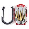 6-Piece Titanium-Plated Pagoda Drill Set for Woodworking: Serrated Hole Opening, Expansion, and Groove Cutting with Plastic Box.