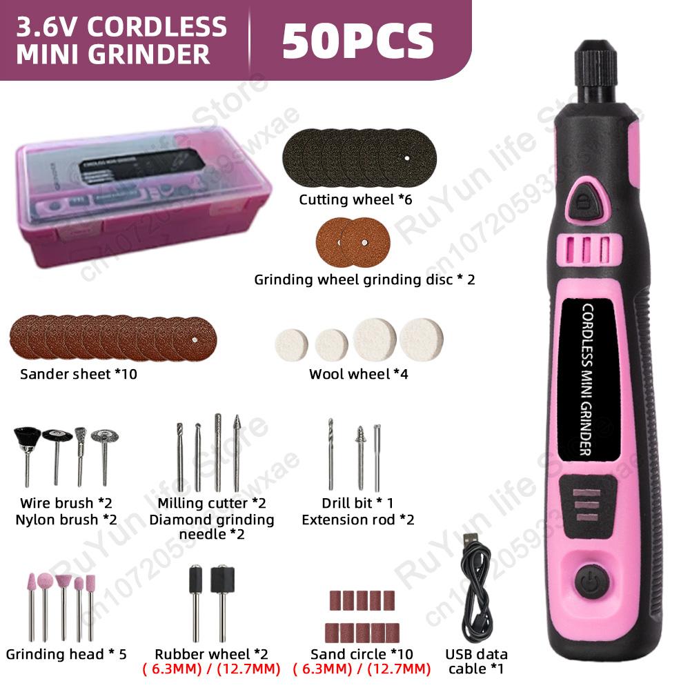 High Speed Cordless Electric Grinder Drill Set 3.6V Mini Powerful Engraving Pen Rechargeable Battery Electric Rotary Carve Tool