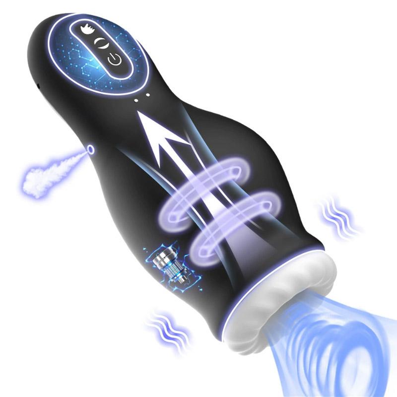 Automatic Male Masturbator Cup Glans Massager Vibrator Blowjob Vagina Trainer Penile Delay Lasting Pennis Sex Toys for Men Adult