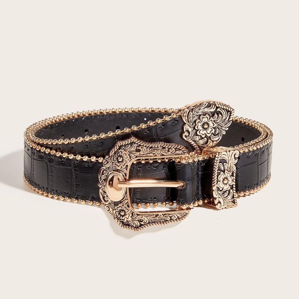 Slimming Belt Fashionable Alloy Buckle Belt For Vintage Paired With Skirts