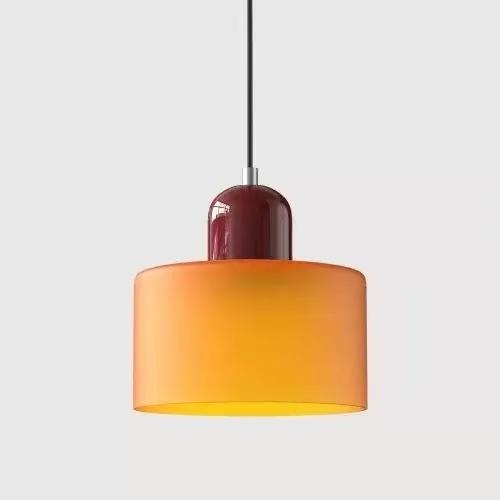 Vintage design kolorowy szklany zwis Nordic luksusowa restauracja dekoracja domu różowy pomarańczowy zielony biały zwis