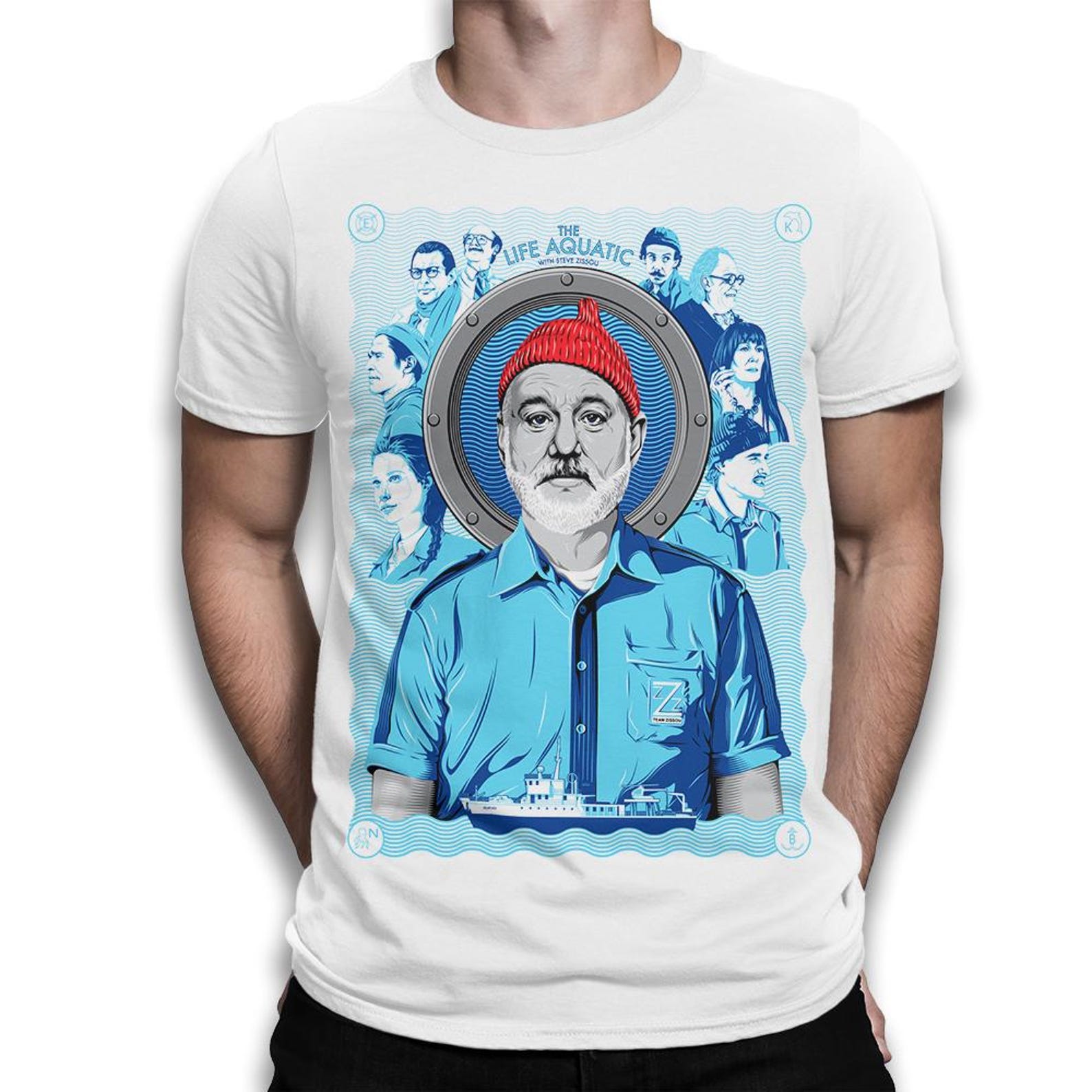 The Life Aquatic with Steve Zissou by Wes Anderson T-Shirt, Men s and Women s Sizes Tee M