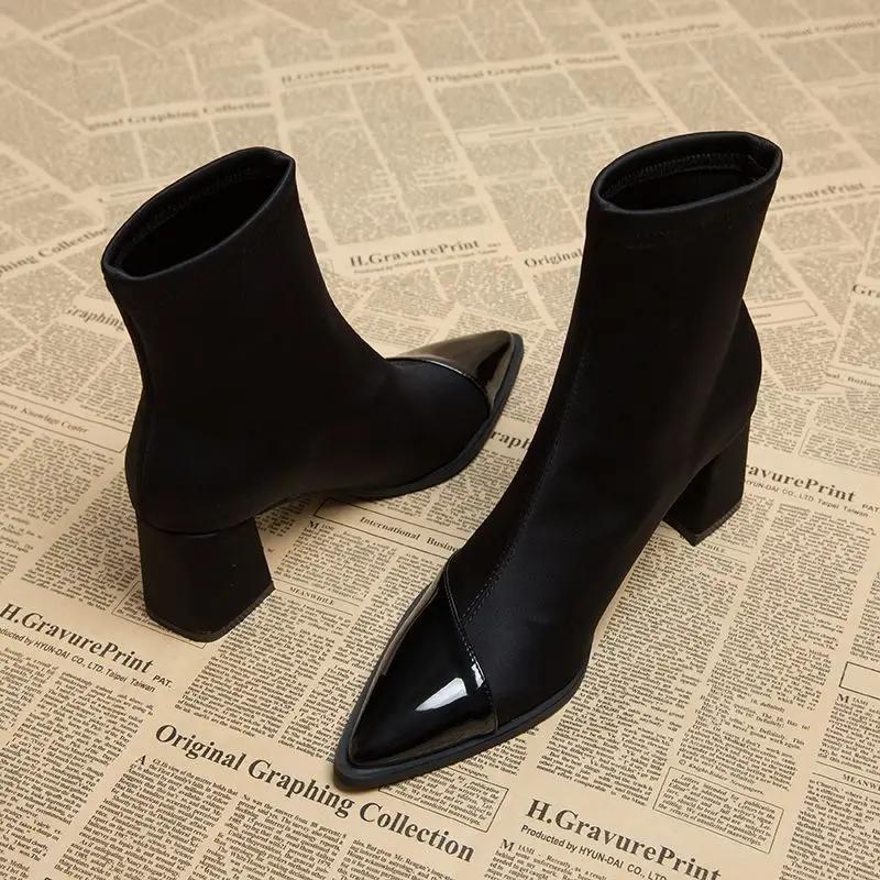 Fashion Lightweight Woman Short Shoes Soft Plain Retro Style Booties On Offer Chic and Elegant New In Hot Boot Pu Ankle Boots for Women