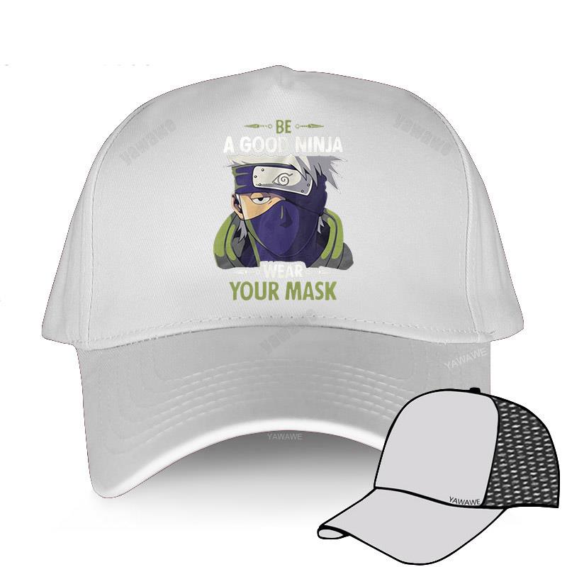 Men Cotton Baseball Cap Hip-hop Hats Anime Manga BE A GOOD NINJA WEAR YOUR MASK Fashion Adult Female Snapback Short Visor Hat