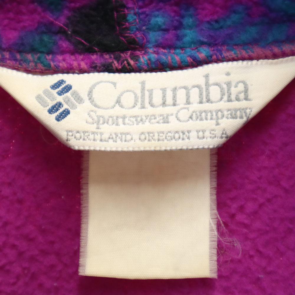Columbia 80s Outdoor Vintage Fleece Jacket Purple Men's Used