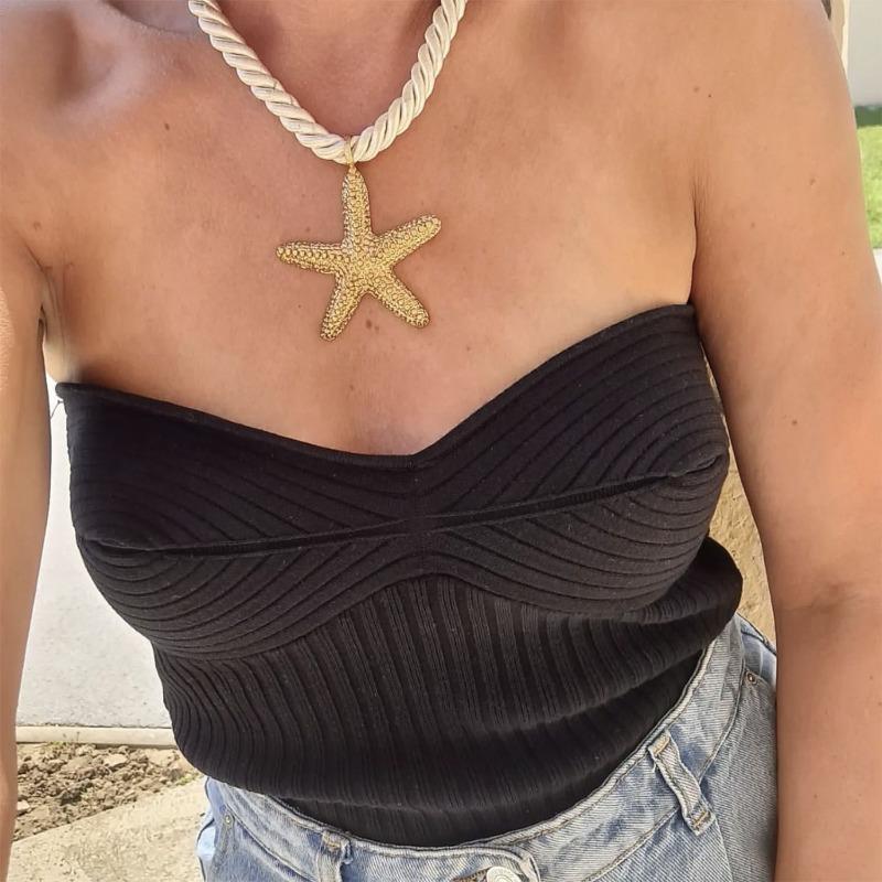 Knit Sexy Backless Tube Top For Women Summer Slim Fashion Ribbed Cropped Top Hot Girls Beach Sexy Off Shoulder Knitted Bustier Ladies Corset Tops