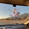 Sparkling Ballet Dancer Acrylic Keychain – Christmas Bag Charm and Car Hanging Ornament
