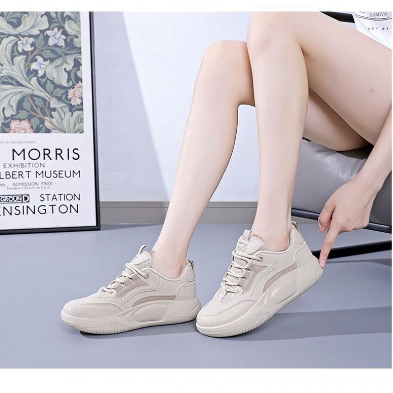 

Новые модные и удобные осенние туфли на платформе в стиле «папины кроссовки», корейская версия маленьких белых кроссовок, студенческие кроссовки для бега, спортивная повседневная обувь для женщин 40 хаки
