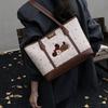 Large-capacity Polka Dot Bag Women's Autumn and Winter Versatile Casual Cartoon Shoulder College Student Tote Bag