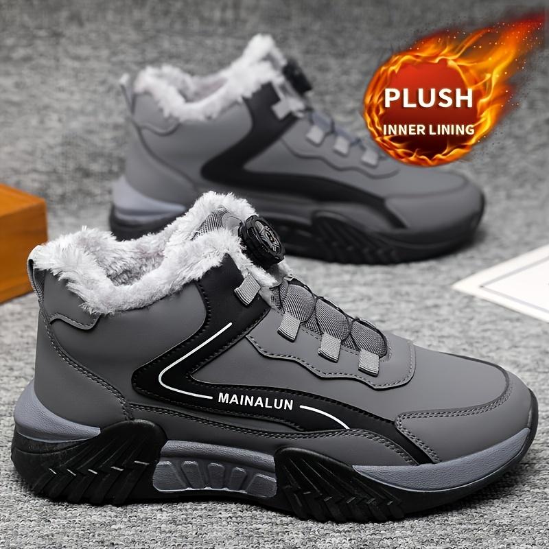 Men's Large Size Snow Boots Winter Hiking Boots Outdoor Boots High-Top Ankle Boots