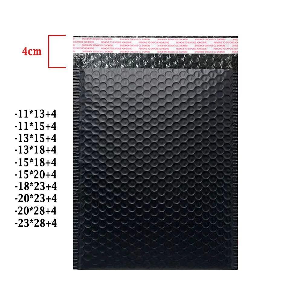 10Pcs Durable Soft Bubble Mailers Pearlescent Film 11/15/18cm Shipping Bags Waterproof Self Sealing Black Foam Envelope