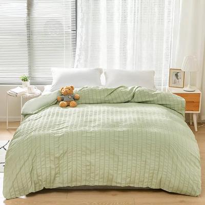 Luxus uni gefärbtes Seersucker-Technikgewebe, Bettdecken-Bettwäsche-Set, Nordische Bezüge für Bett 150, Bettbezug 200x200 für Schlafzimmer