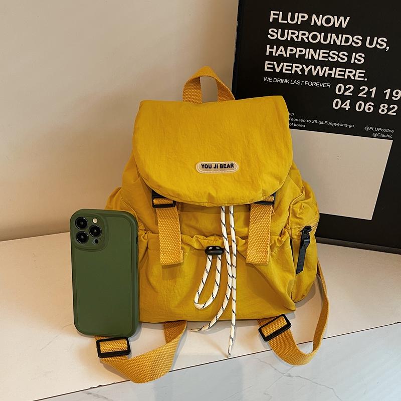 Einfarget dame-ryggsekk pendler lett snøringryggsekk