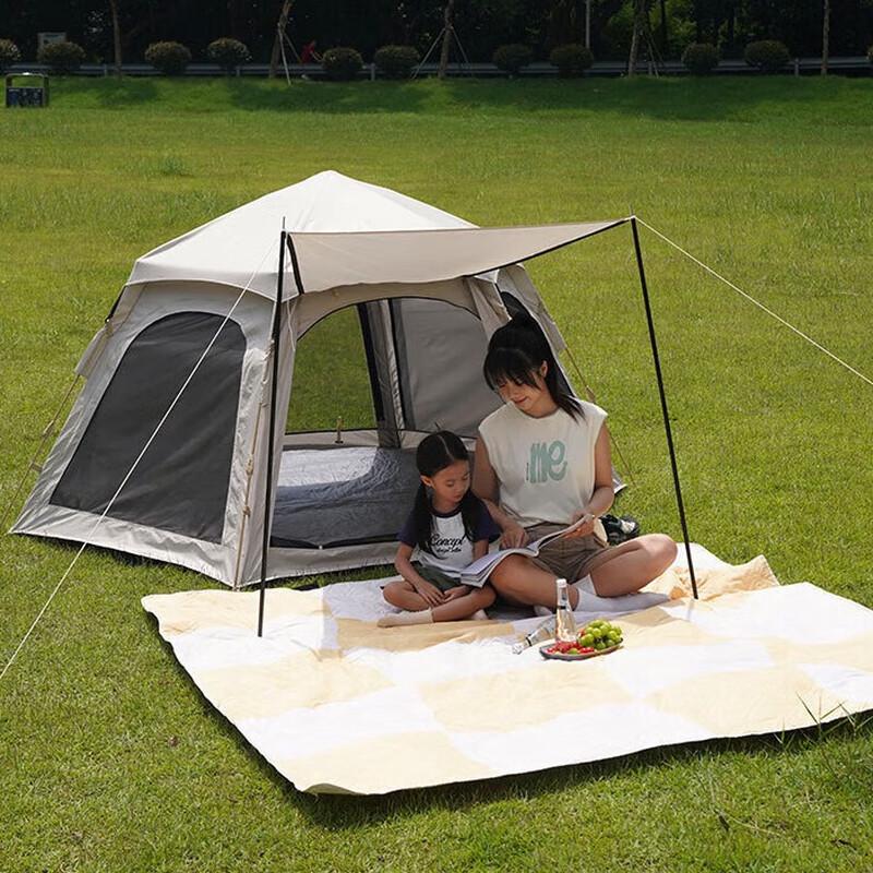 Portable Hexagonal Tent & Tarp Combo (5-8 Person) 5-8 Person