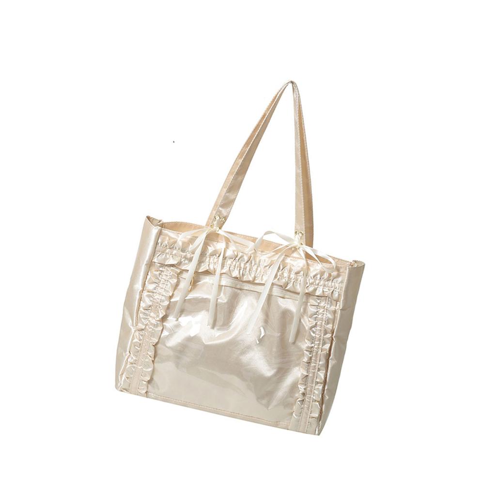 Ita Bag Tote Bag Clear Window for Pins Shoulder Bag Handbag Bag DIY Cosplay Stachel Tote Bag Sweet Bows Purses Gifts