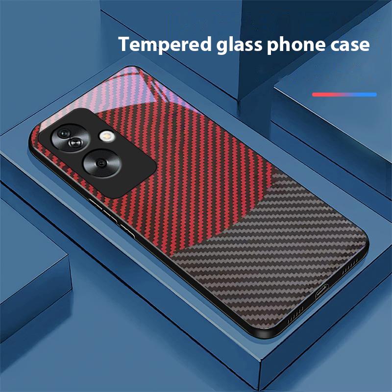 Dwukolorowe Paski Dla Oppo A79 5G 58 78 74 60 4G Reno 11F Realme GT 6 11 Note 50 10 C55 X2 Szkło Hartowane Czarne Etui na Telefon