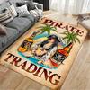Pirate Theme with Rum Bottles suitable as a non-slip mat for the living room or bedroom sofa