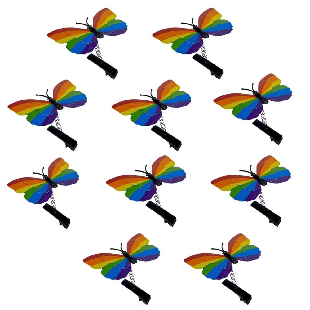 10Pcs/Set Portable Butterfly Hair Clip 3D Butterfly Hair Accessory  Dance Event