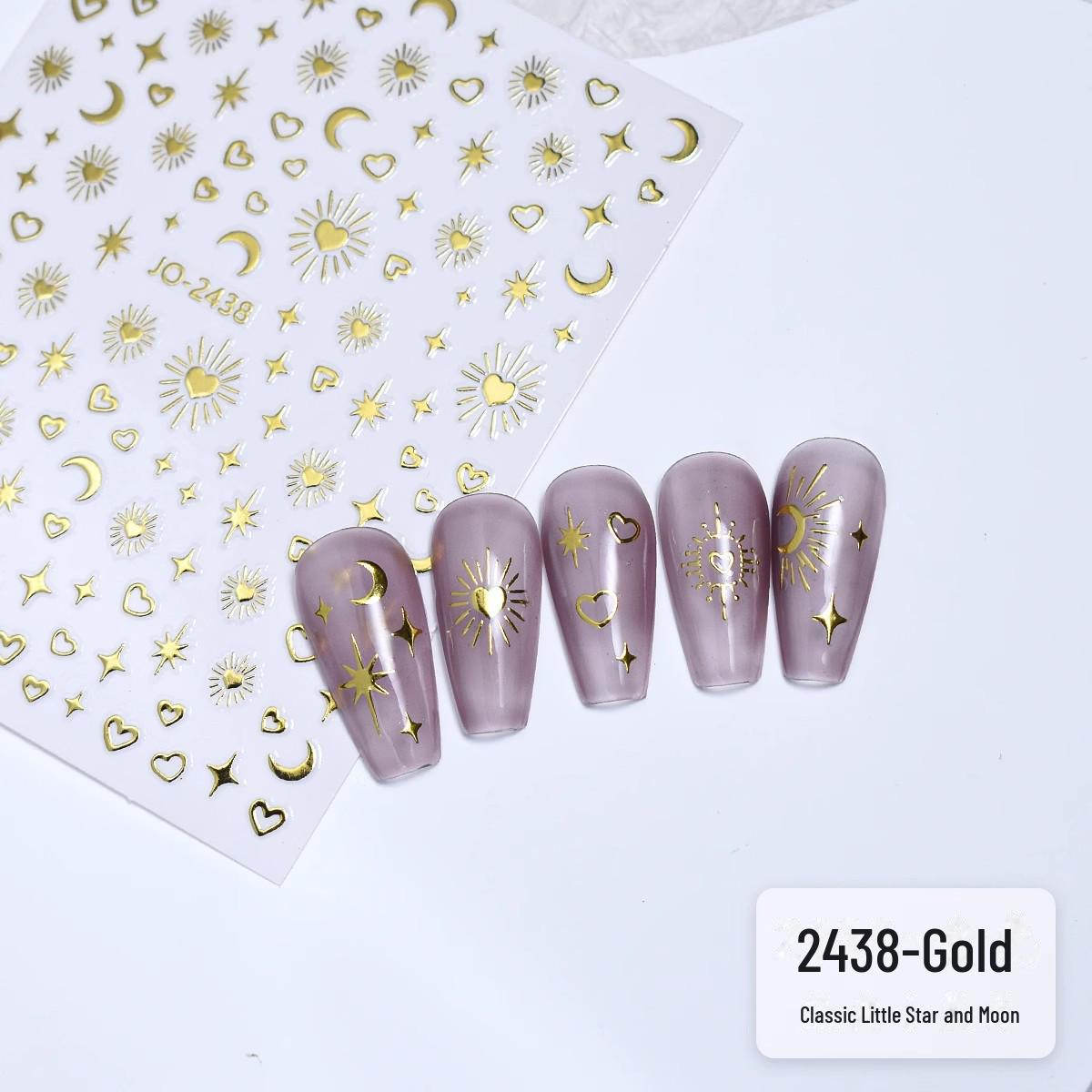 

«Набор наклеек для ногтей «Богемская серебряная звезда и луна»»