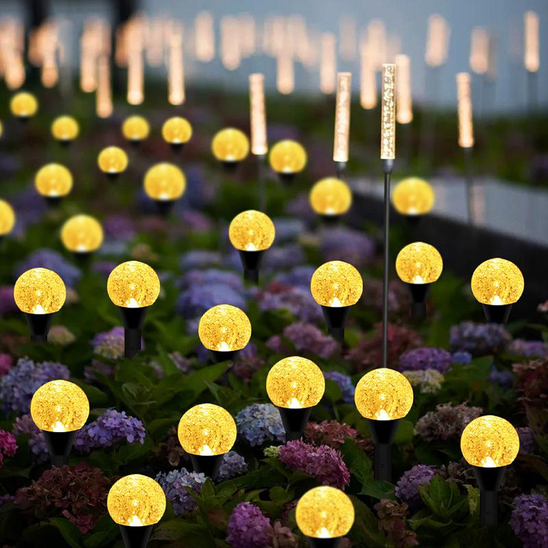 Solar Crystal Ball String Lights IP65 Waterproof 8 Modes RGB Outdoor Garden Wedding Party Decoration Garland Fairy Light
