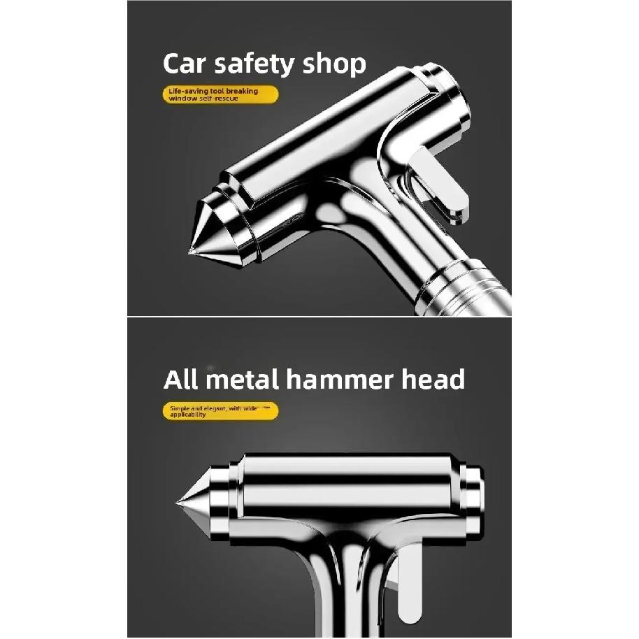 Car Safety Hammer Car Window Breaker Emergency Hammer Seat Belt Cutter Suitable for Car Rescue Escape Rescue Safety Hammer