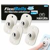 FlexiRolls Furniture Casters Mini Ball Casters Flat Furniture Wheels for Small Furniture [4 Pack]