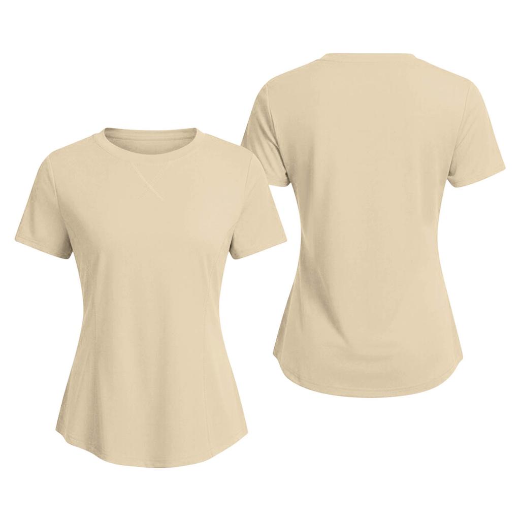 Womens Short Sleeve Athletic Top Moisture Wicking Quick Dry Performance T Shirt Lightweight Stretchy Gym Tee Workout Shirt