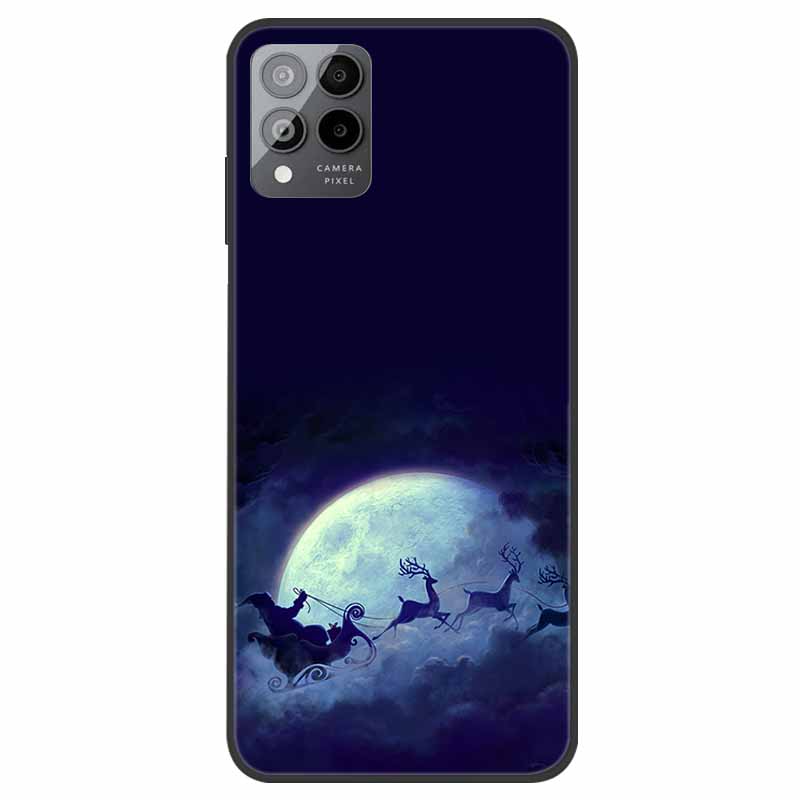 For T-Mobile REVVL 6 5G Case Christmas Soft Silicone TPU Phone Back Cover Case for T-Mobile Revvl 6 Pro 5G Santa Claus Elk Funda