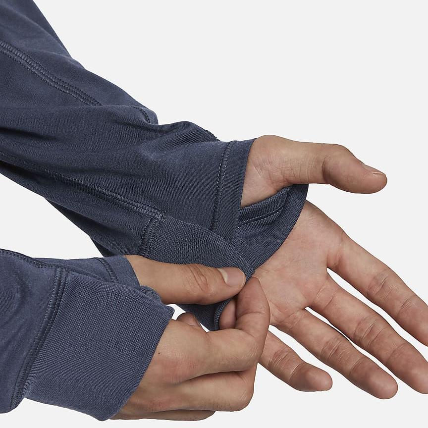 Nike ACG Kozí Skály Pevné Kulatý Výstřih Ležérní Rychleschnoucí Pánské Top s Dlouhým Rukávem Bleskově Modrá FN8395-437