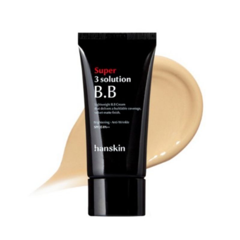 

HANSKIN Super Three Solution BB Cream SPF35 PA++ – Natural Coverage Brightening Hydrating Base Makeup 30ml