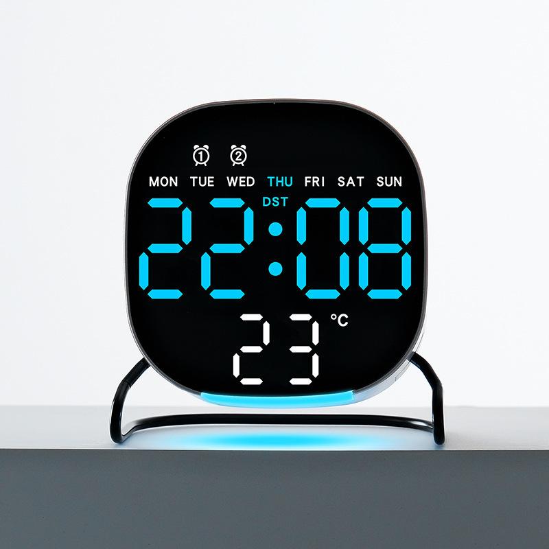 Desktop LED clock with alarm function and night light, a multi-functional digital timing clock