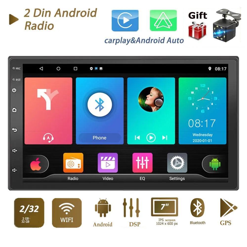 

Автомобильный радиоприемник GPS 2 din Android Carplay Universal 10 дюймов для Volkswagen Nissan Hyundai Toyota мультимедийный плеер 7inch,2+32GB