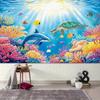 1-Piece Photography Background Banner - Mysterious Underwater World Scenery 2D Flat Background Cloth