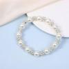 Trendy Dual-Use Bracelet Hair Tie with Pearl & Diamond Accents for Women